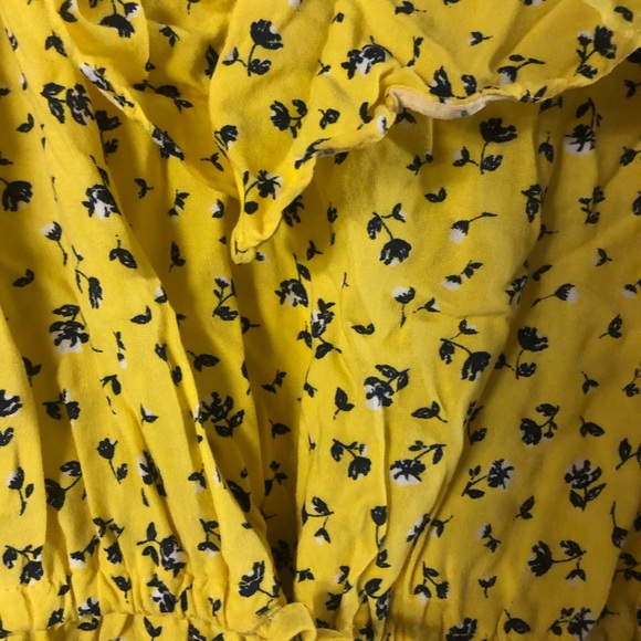 Plus size yellow & blue floral sundress - Picture 2 of 3